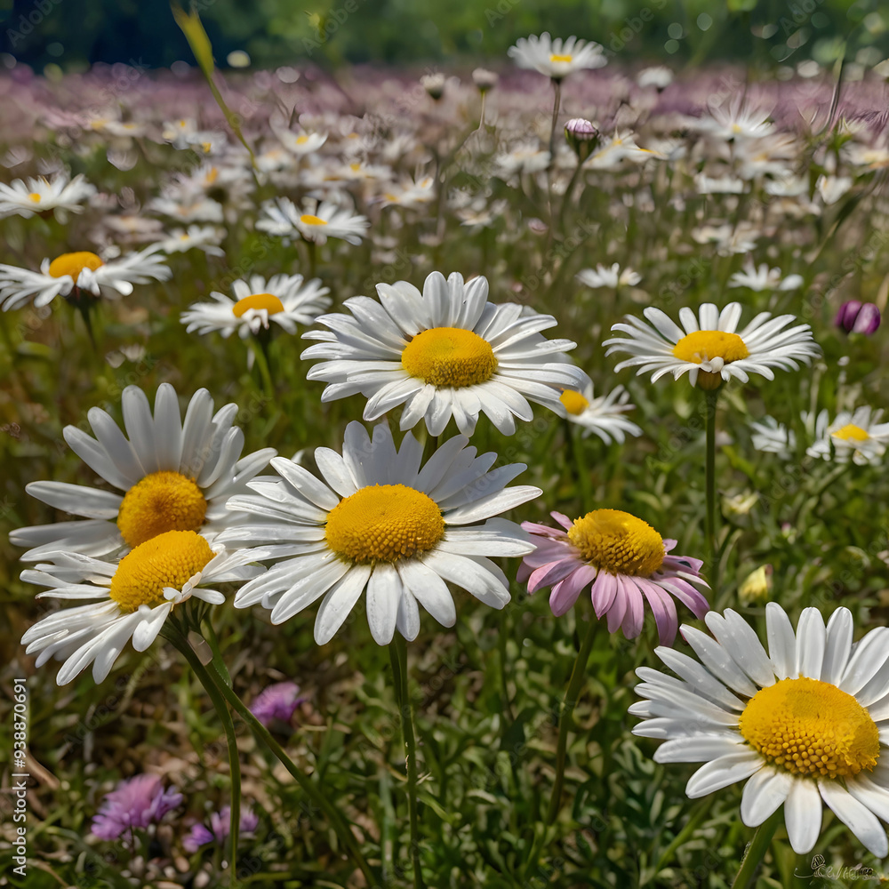 Obraz premium Nature beauty in colors meadow daisy blossom