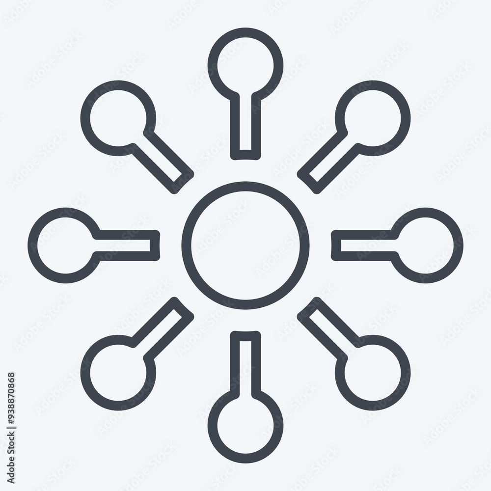 Icon Variety. related to Choice symbol. line style. simple illustration Icon Variety. related to Choice symbol. line style. simple illustration