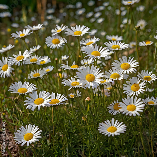 Nature beauty in colors meadow daisy blossom