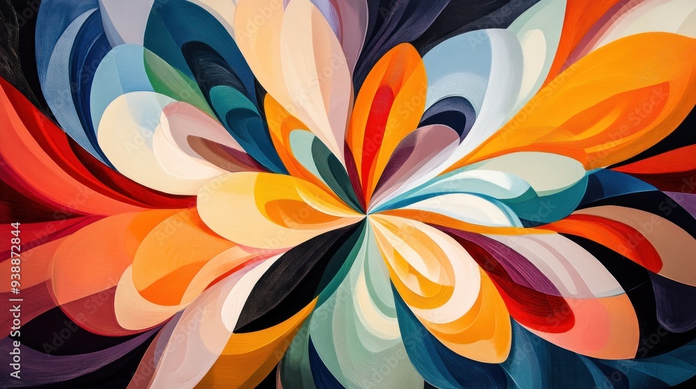 Abstract Colorful Flower Design Abstract Colorful Flower Design