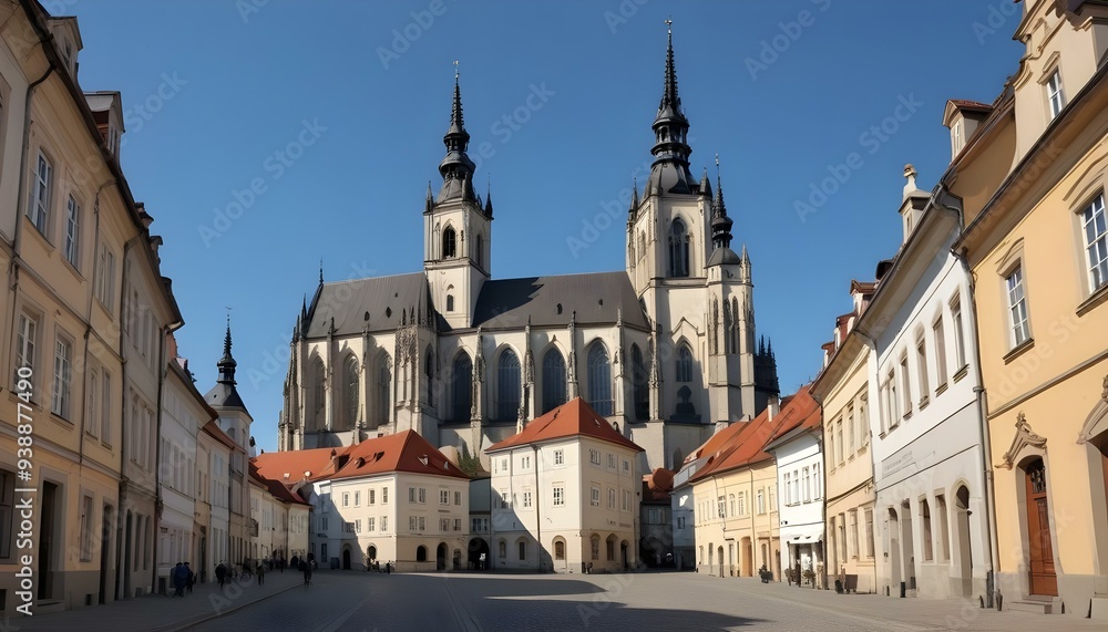 Aerial drone view of the Sibiu Lutheran Cathedral Romania Aerial drone view of the Sibiu Lutheran Cathedral Romania