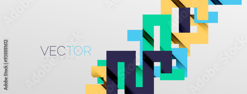 Color bend lines with shadow texture effect. Vector Illustration For Wallpaper, Banner, Background, Card, Book Illustration, landing page