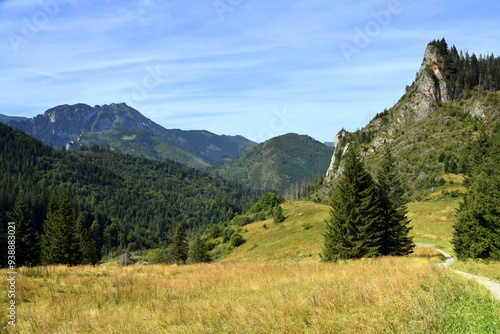Obraz na płótnie Zawiesista Eljaszowa Turnia, szczyt, Miętusia Polana, Tatry Zachodnie, Tatrzański Park Narodowy, Kościelisko, Małopolska, Polska, Europa, w salonie