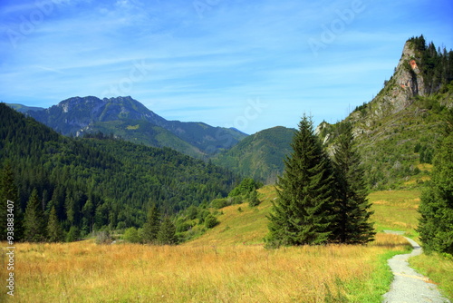 Obraz na płótnie Zawiesista Eljaszowa Turnia, szczyt, Miętusia Polana, Tatry Zachodnie, Tatrzański Park Narodowy, Kościelisko, Małopolska, Polska, Europa, w salonie