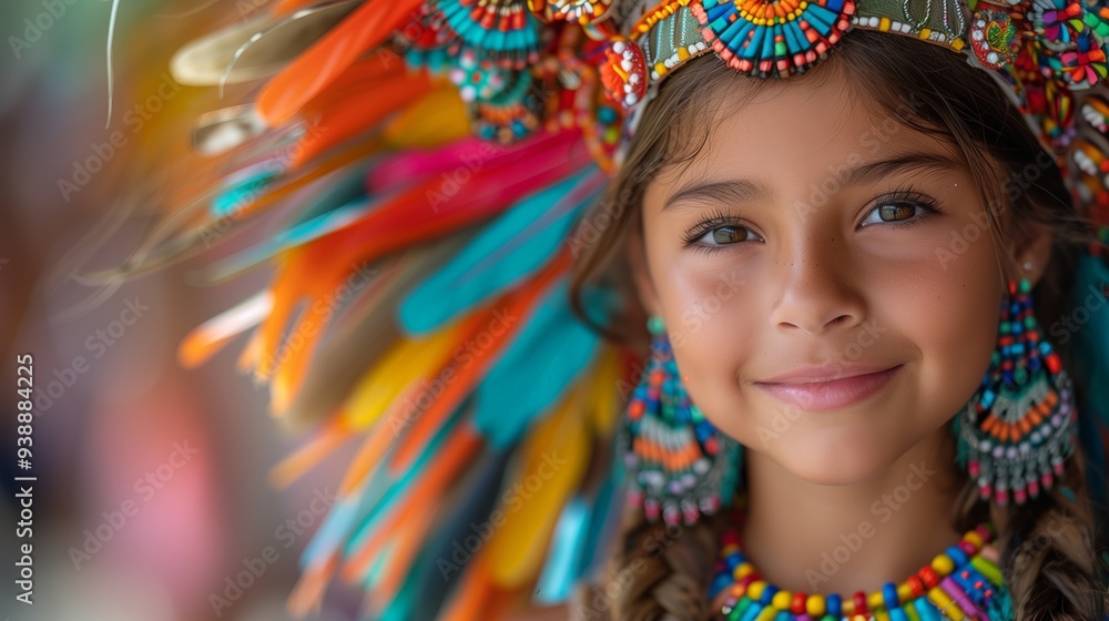 Joyful Girl in Traditional Colorful Attire with Vibrant Details and Flowers Celebrating Culture and Heritage with a Bright Smile, Heritage Month, celebrating culture Joyful Girl in Traditional Colorful Attire with Vibrant Details and Flowers Celebrating Culture and Heritage with a Bright Smile, Heritage Month, celebrating culture