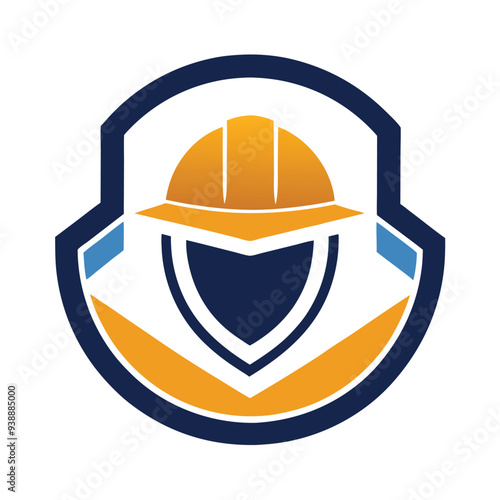 A safety-focused logo with a hard hat icon, symbolizing construction safety and professionalism