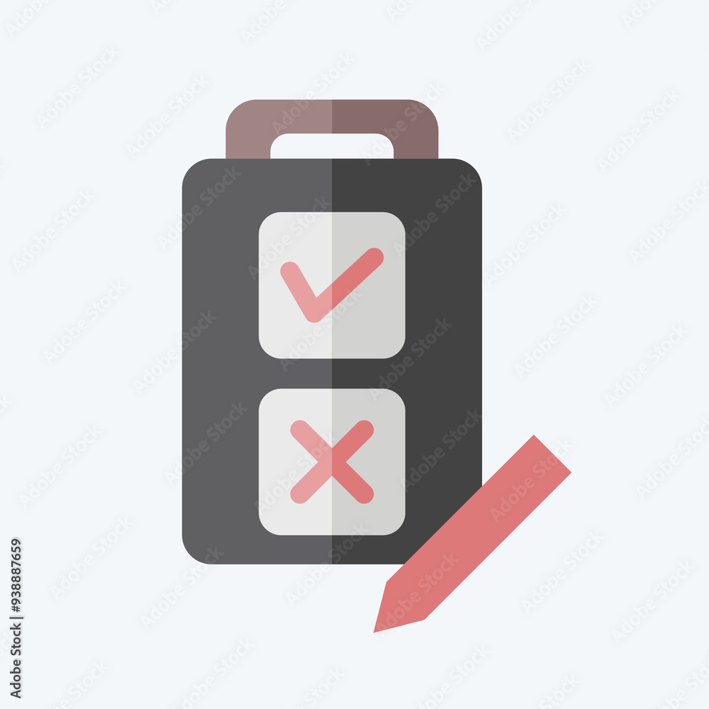 Icon Quiz. related to Choice symbol. flat style. simple illustration Icon Quiz. related to Choice symbol. flat style. simple illustration