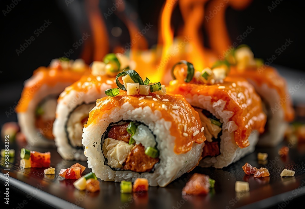 sushi with salmon sushi with salmon