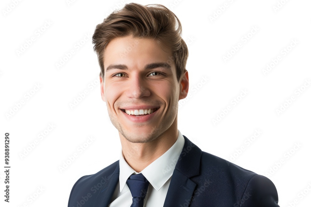 Portrait of a smiling young business man isolated on white background Portrait of a smiling young business man isolated on white background