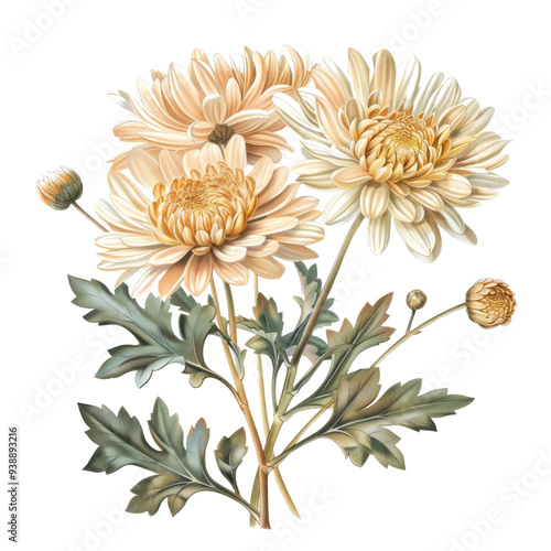 A beautiful bouquet of yellow chrysanthemums showcases the beauty of summer blooms photo