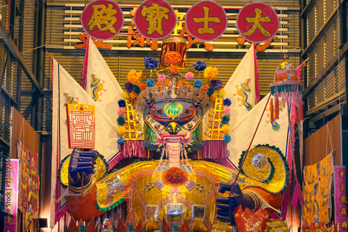 Majestic Tai Su Yah Paper Sculpture Effigy at Bukit Mertajam Hungry Ghost Festival - A Vibrant Display of Chinese Folk Religion.