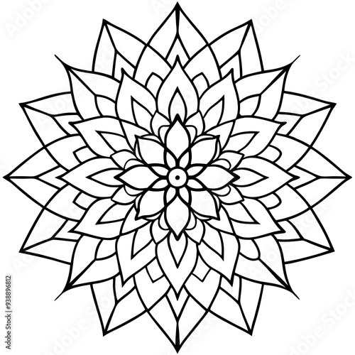 Mandala design with clean lines
