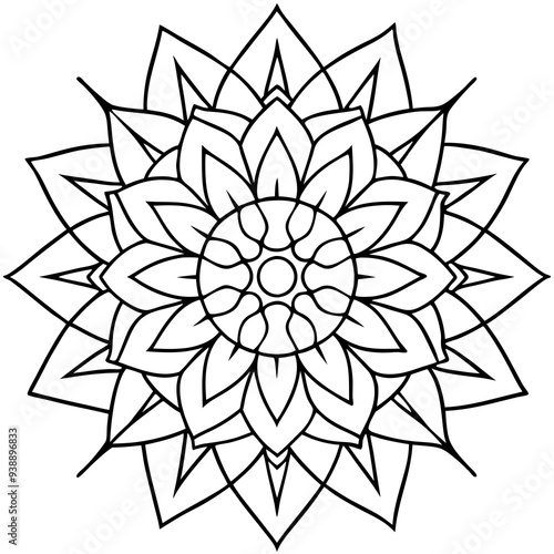 Mandala design with clean lines