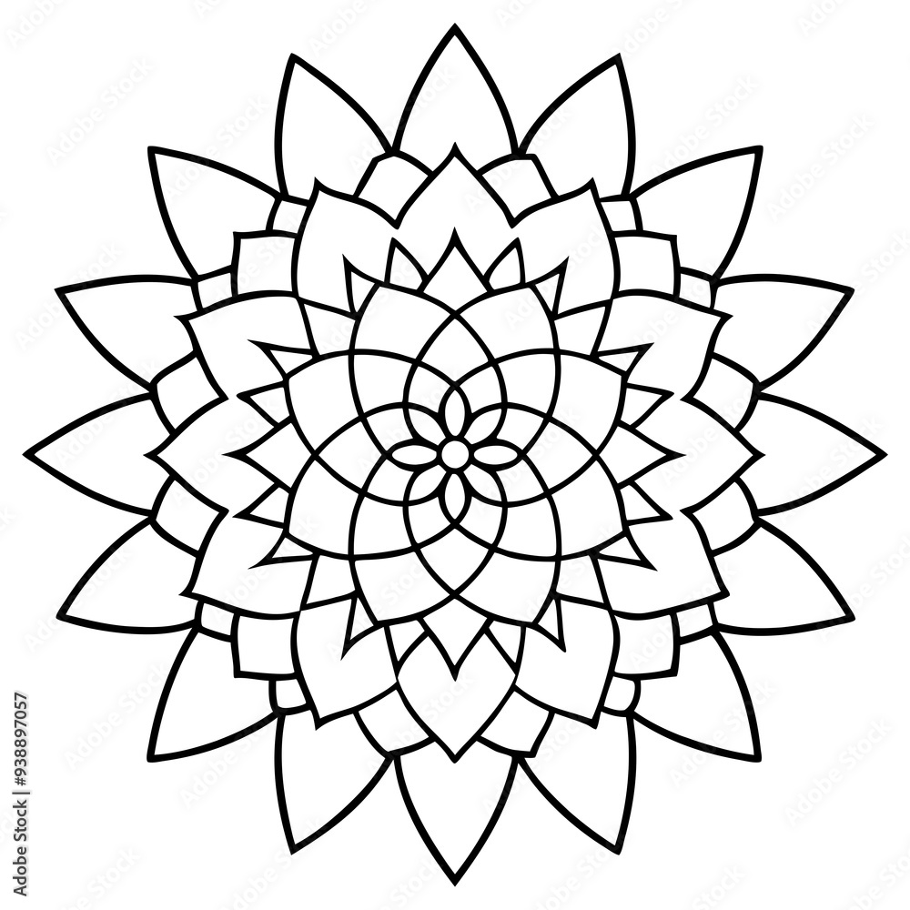 Obraz premium Mandala design with clean lines