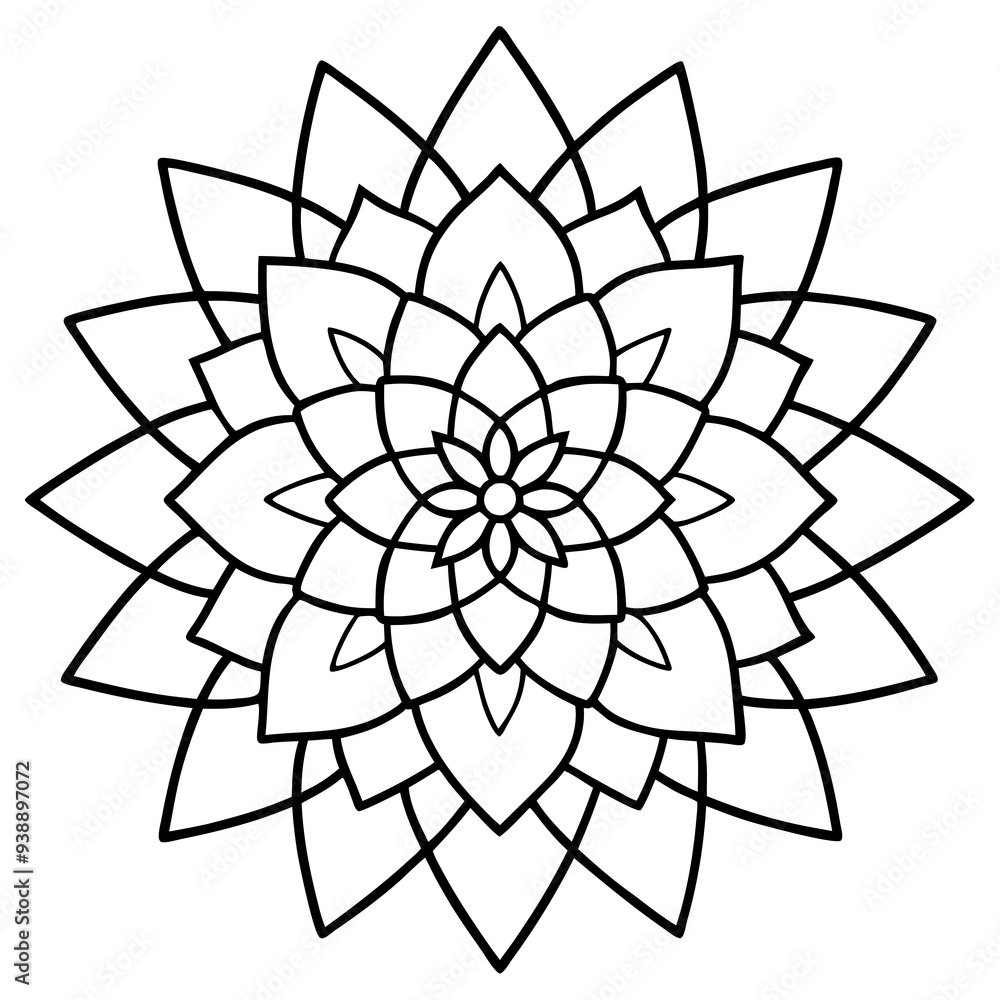 Obraz premium Mandala design with clean lines