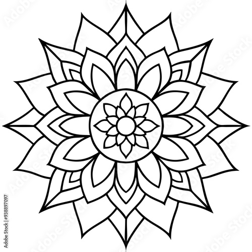 Mandala design with clean lines