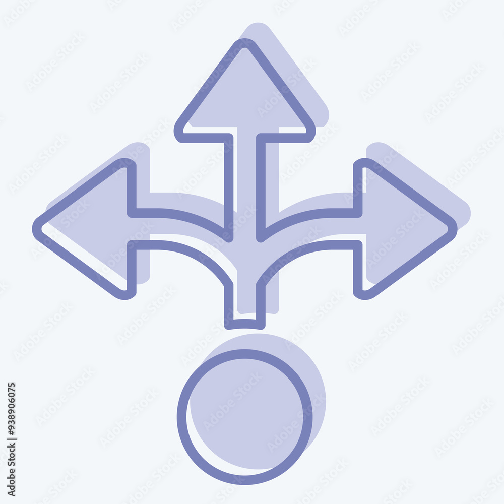 Icon Alternative. related to Choice symbol. two tone style. simple illustration Icon Alternative. related to Choice symbol. two tone style. simple illustration
