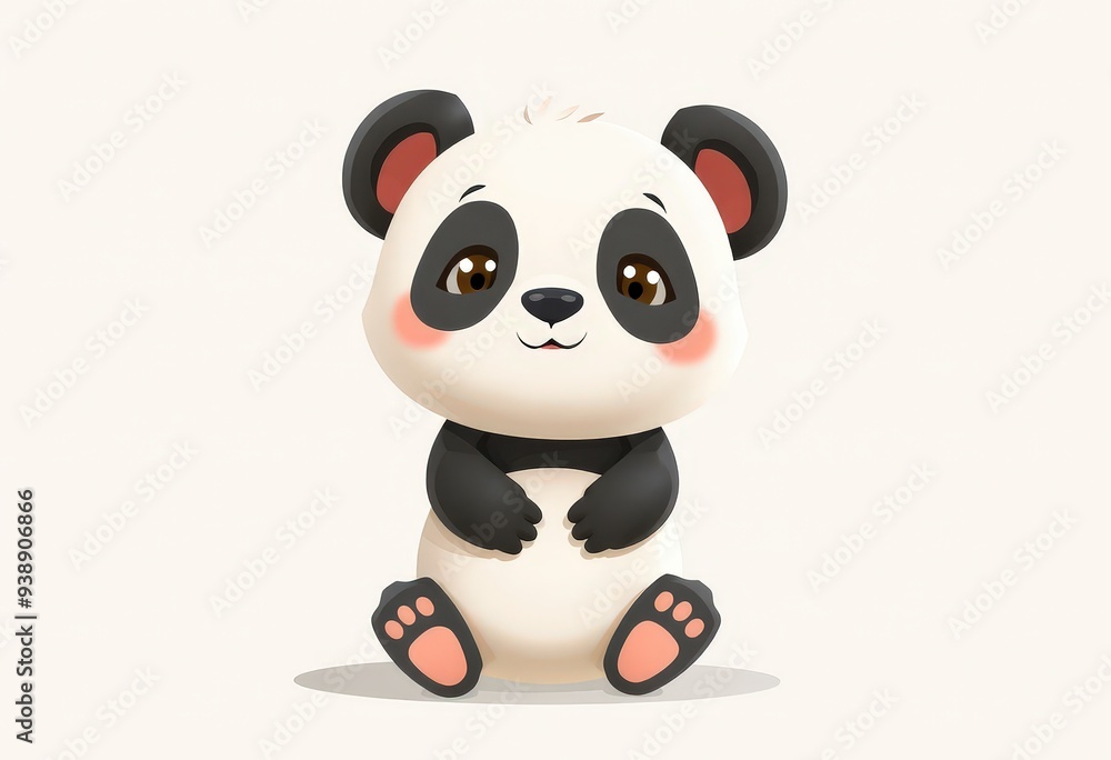 Fototapeta premium panda with heart