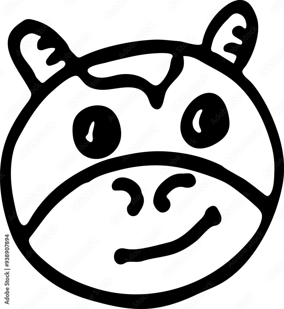 stylized black and white images of various animals, hand-drawn stylized black and white images of various animals, hand-drawn