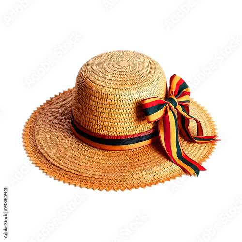 PNG a straw hat on a transparent background