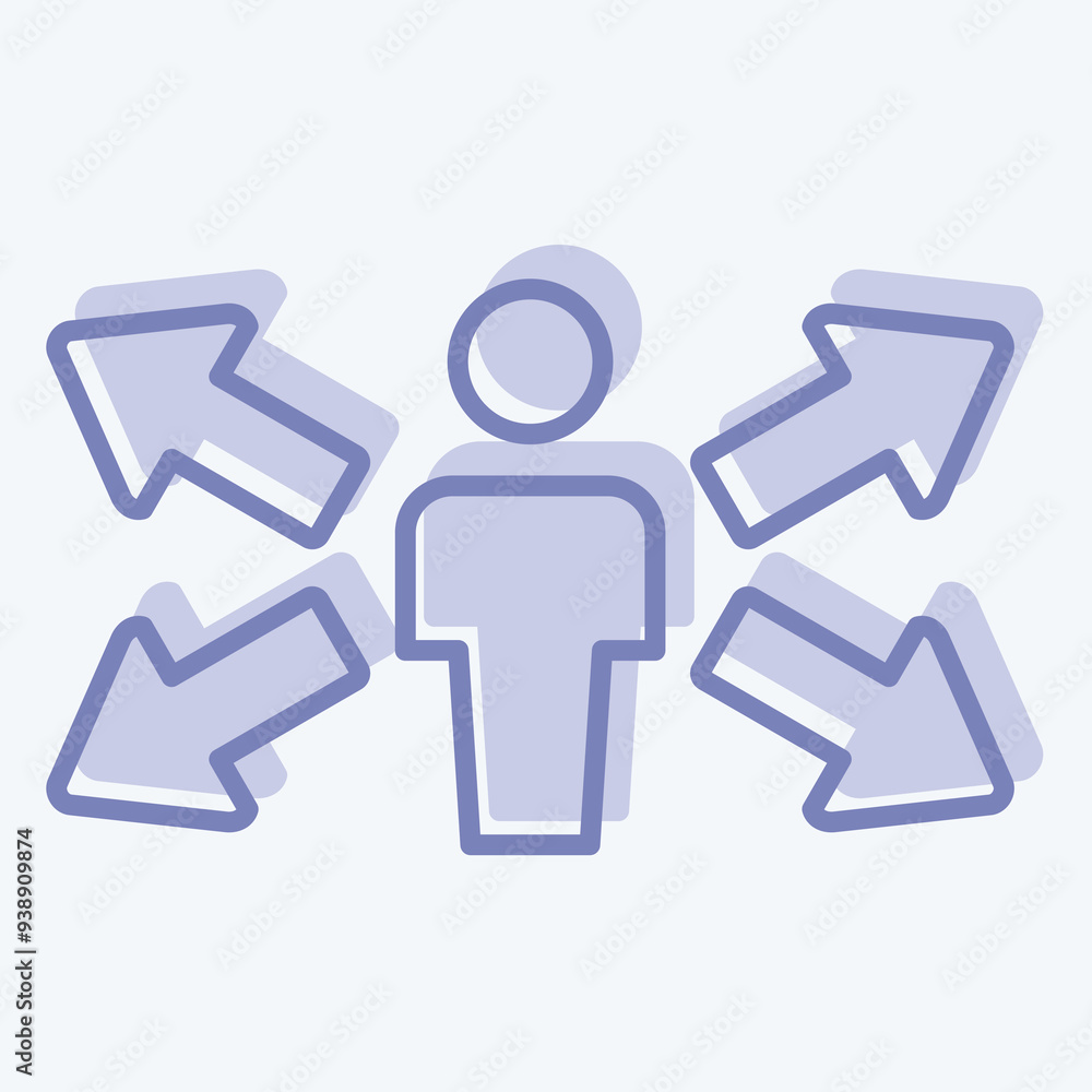 Icon Opportunity. related to Choice symbol. two tone style. simple illustration