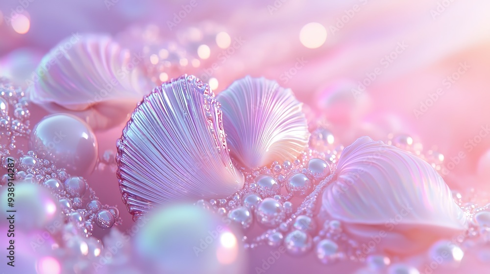 The bright and beautiful pearl in the shell, AI generated. The bright and beautiful pearl in the shell, AI generated.