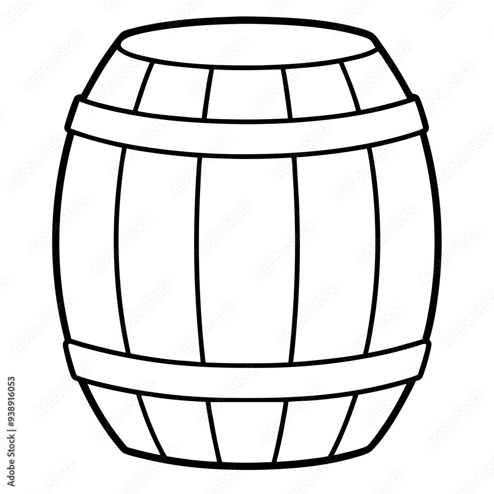 Barrel drawing line art vector illustration Barrel drawing line art vector illustration
