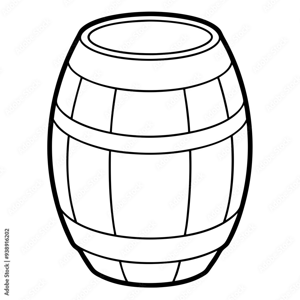 Barrel drawing line art vector illustration Barrel drawing line art vector illustration