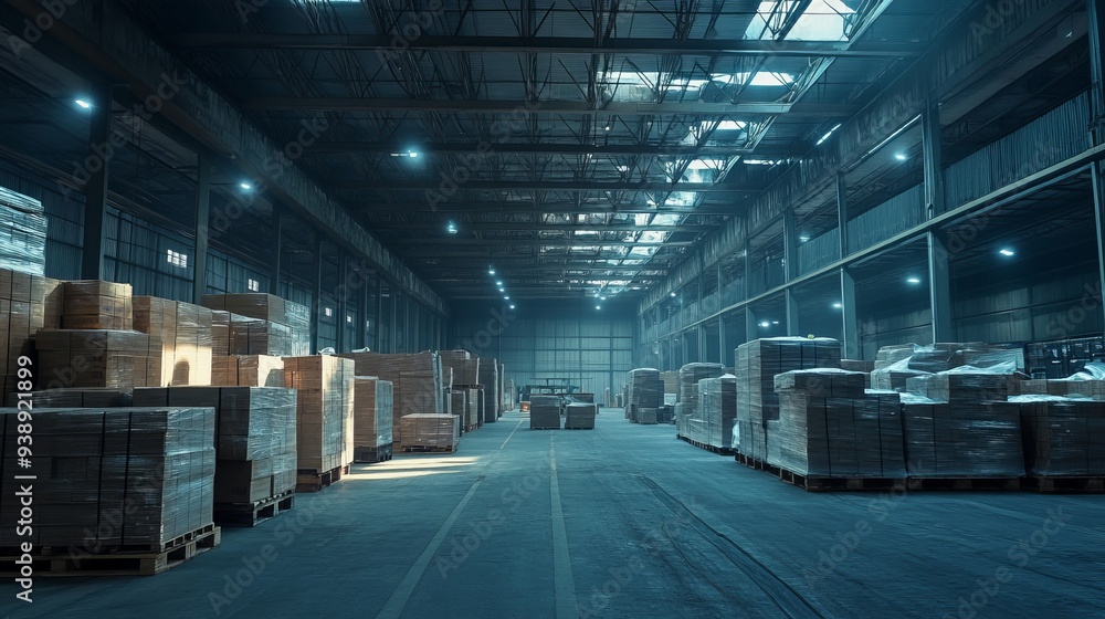 A warehouse packed with cargo but currently unoccupied.
A warehouse packed with cargo but currently unoccupied.