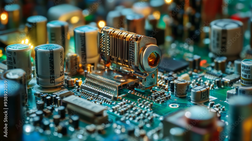 Repairing the electrical components of a computer. Stock Illustration ...