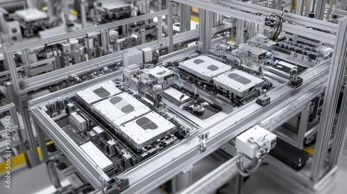 Factory Producing Hydrogen Fuel Cells Efficiently on a Modern Assembly Line