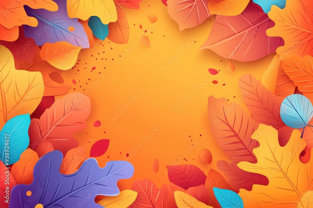 Autumn background vector with space for text and falling leaves on a dark brown color, flat design. Autumn banner template or cover of a fall season nature background with copy space area. Autumn background vector with space for text and falling leaves on a dark brown color, flat design. Autumn banner template or cover of a fall season nature background with copy space area.