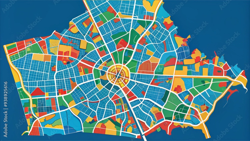 Visual Georgia Map Illustrated vector map of Georgia showcasing cities, roads, and ...