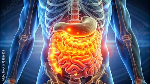 Inflamed Intestinal Lining With Villi Damage And Increased Permeability, Showing The Connection Between Inflammation And Gut Health photo