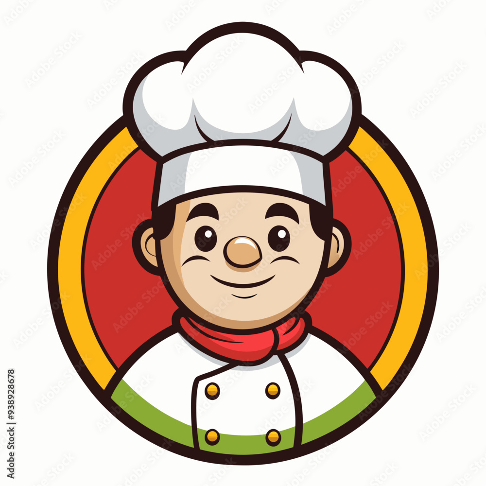 Chef Mascot Logo art vector illustration Chef Mascot Logo art vector illustration