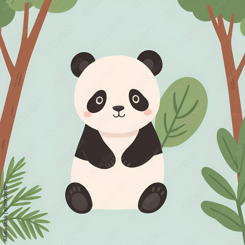 Cute Panda Bear Illustration Cute Panda Bear Illustration