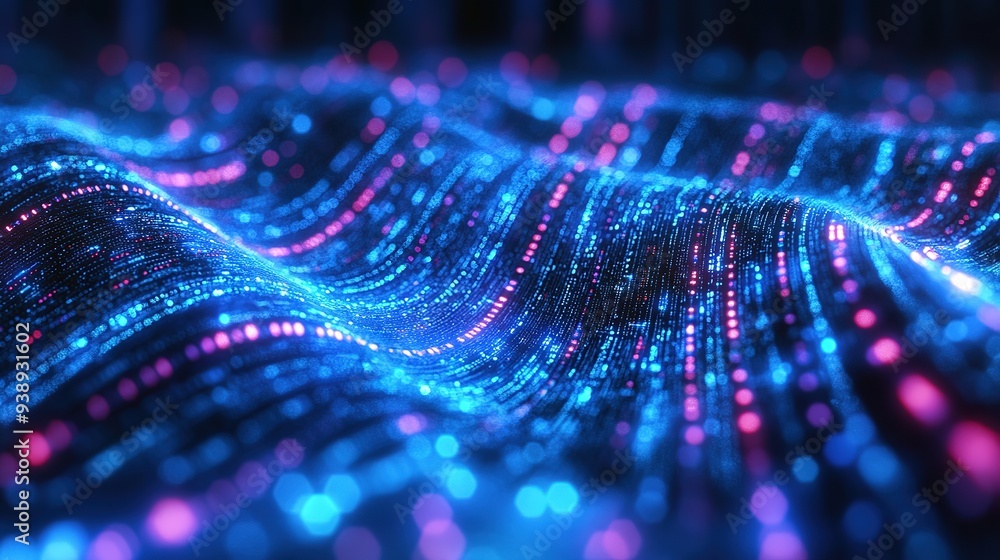 A close-up of data streams flowing through AI algorithms in real-time A close-up of data streams flowing through AI algorithms in real-time