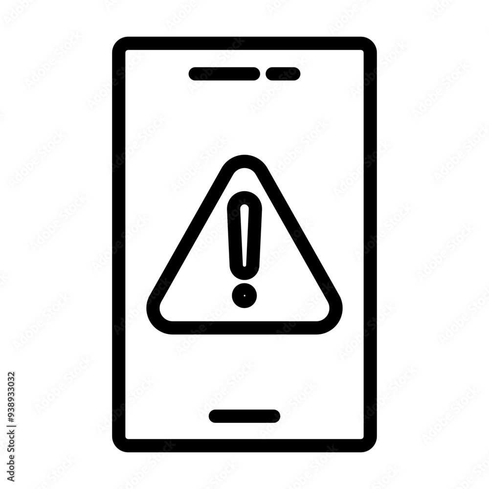 Danger Alert Vector Line Icon Design Danger Alert Vector Line Icon Design