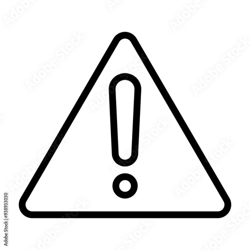 Warning Sign Vector Line Icon Design