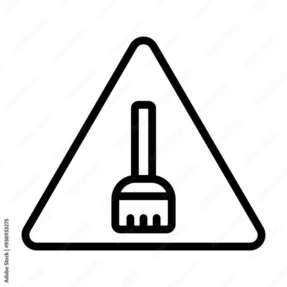 Wet Paint Vector Line Icon Design Wet Paint Vector Line Icon Design