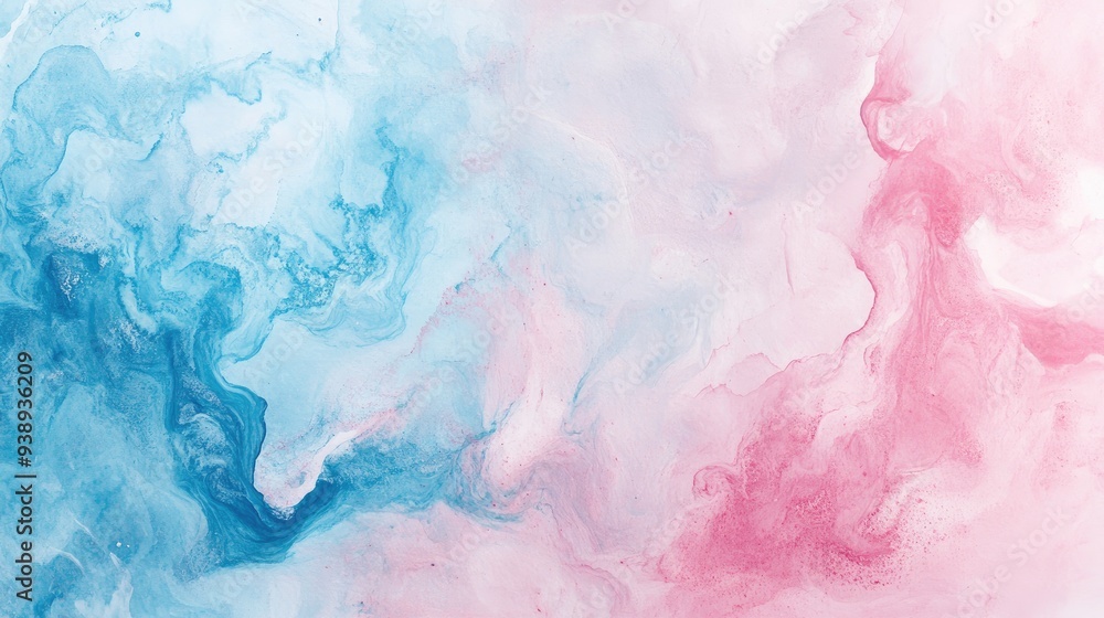 Abstract watercolor background with soft pastel pink and blue hues, featuring fluid marbled paper texture, gentle and soothing. Abstract watercolor background with soft pastel pink and blue hues, featuring fluid marbled paper texture, gentle and soothing.