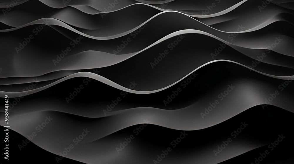 Abstract Black Waves. Abstract Black Waves.