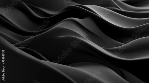 Black Abstract Waves.