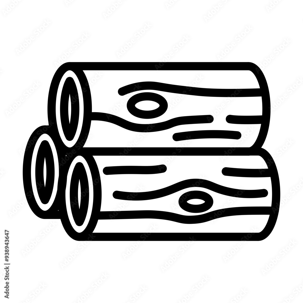 Timber Vector Line Icon Design Timber Vector Line Icon Design
