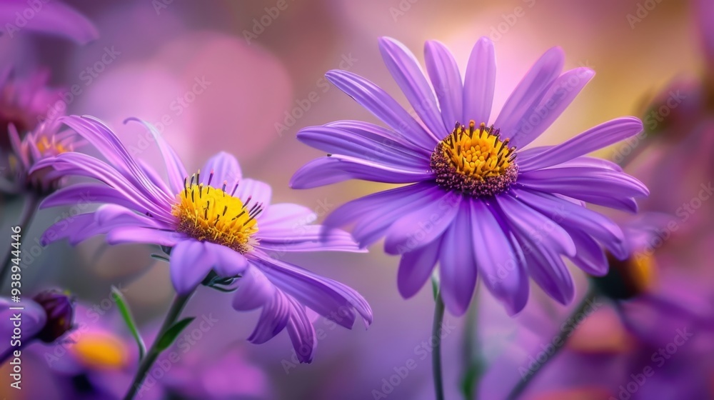 Close-up of a purple aster flower Close-up of a purple aster flower