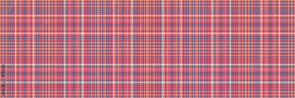 Nostalgia tartan vector background, vertical texture fabric check. Editable plaid pattern seamless textile in red and pastel colors.