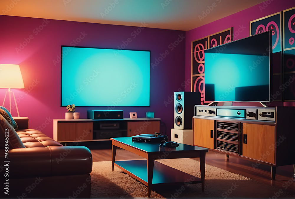 retro living room background vibe retro living room background vibe