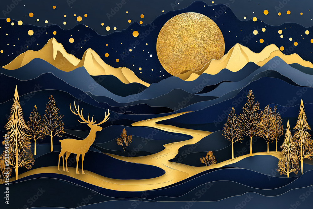Golden Deer Night. Golden Deer Night.