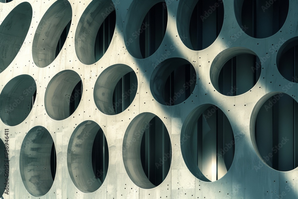 A wall with many small, circular openings A wall with many small, circular openings
