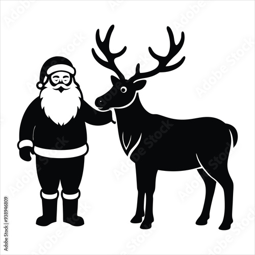 Santa Claus with festive ornaments vector.